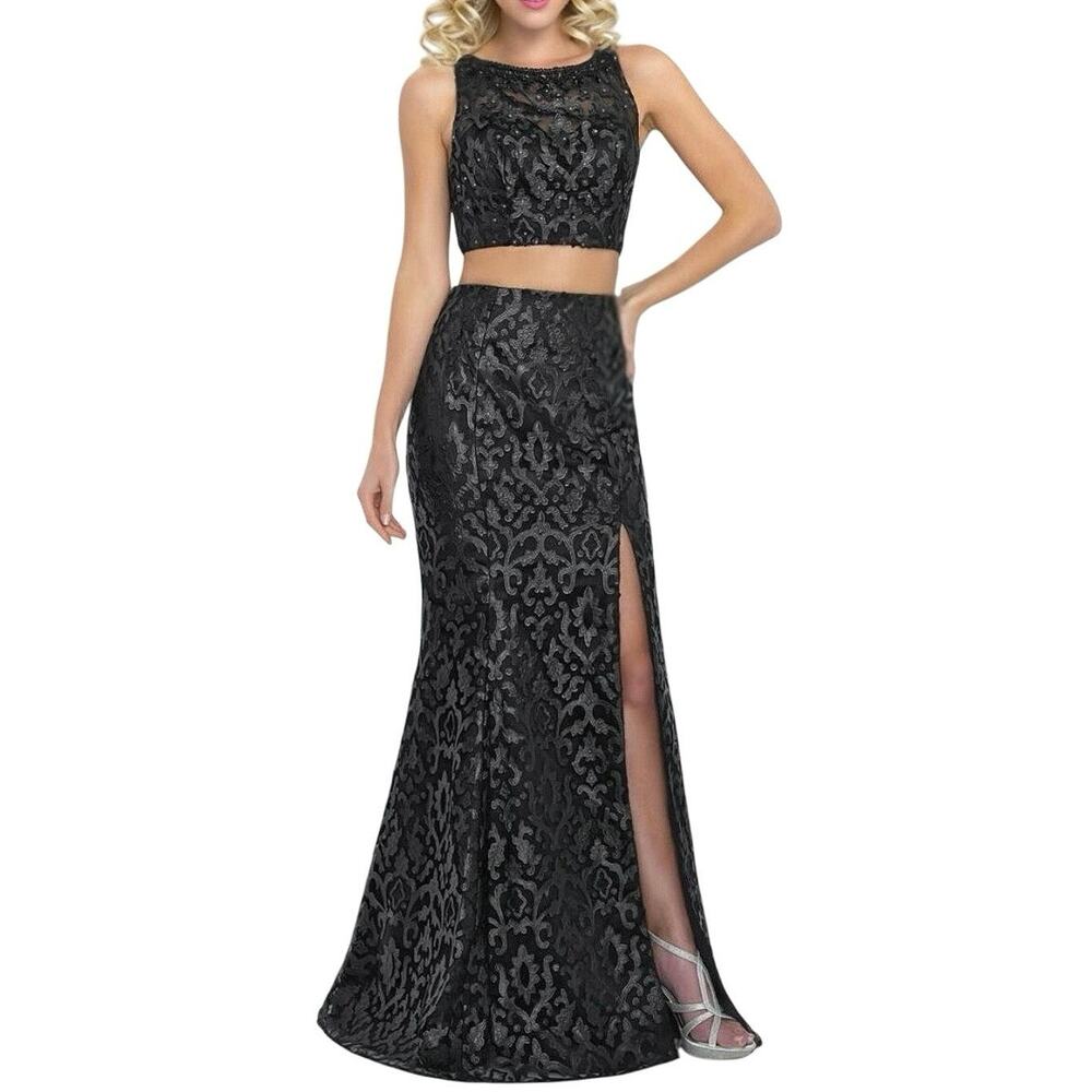 EUC - Blush Prom by Alexis Two Piece Embellished Gown - Picture 6 of 8